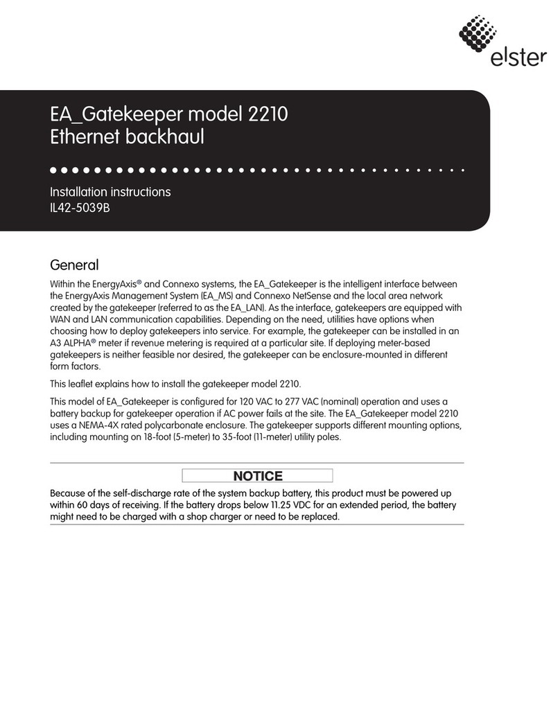Elster EnergyAxis Gatekeeper 2210 installation instructions
