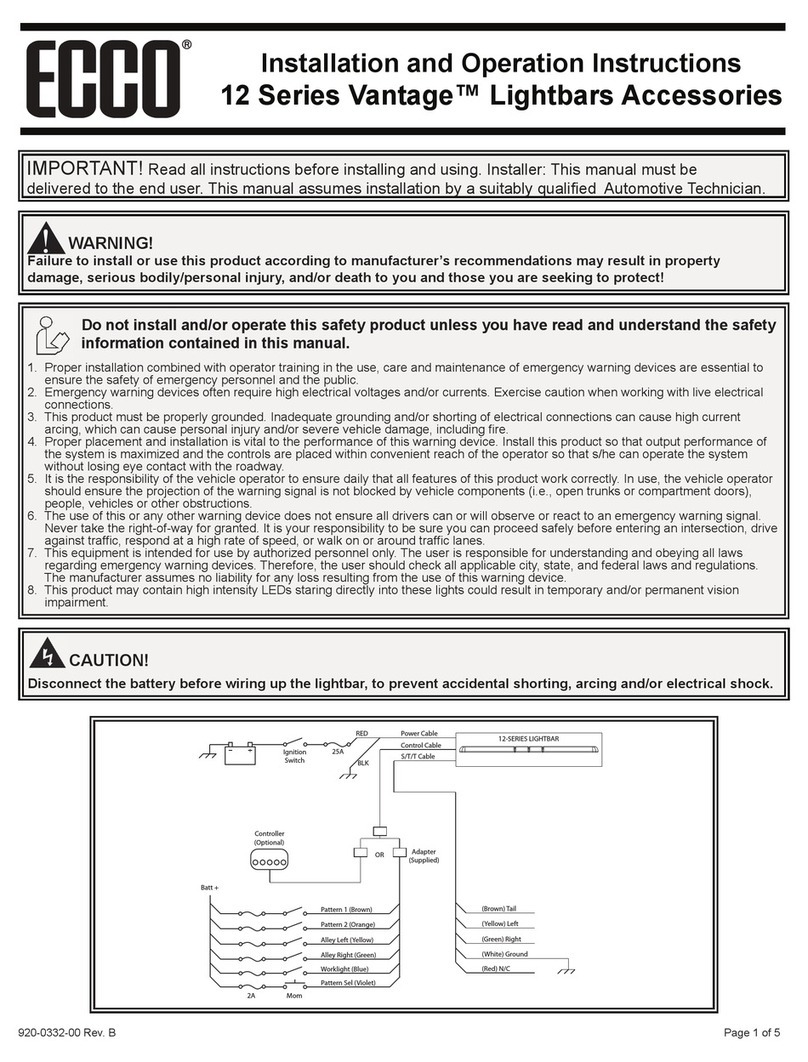 Ecco Vantage 12 Series Installation and operation instructions Ecco Vantage 12 Series Installation and operation instructions