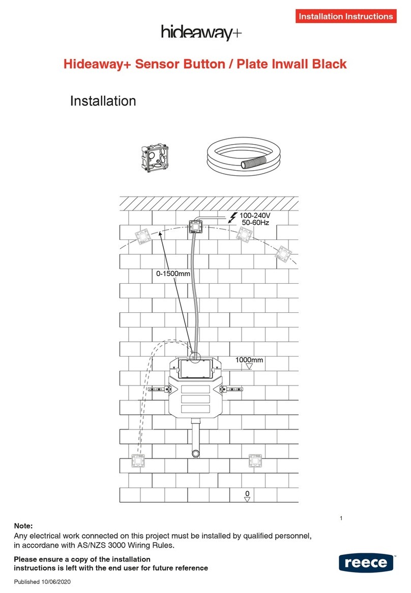 Reece hideaway+ installation instructions