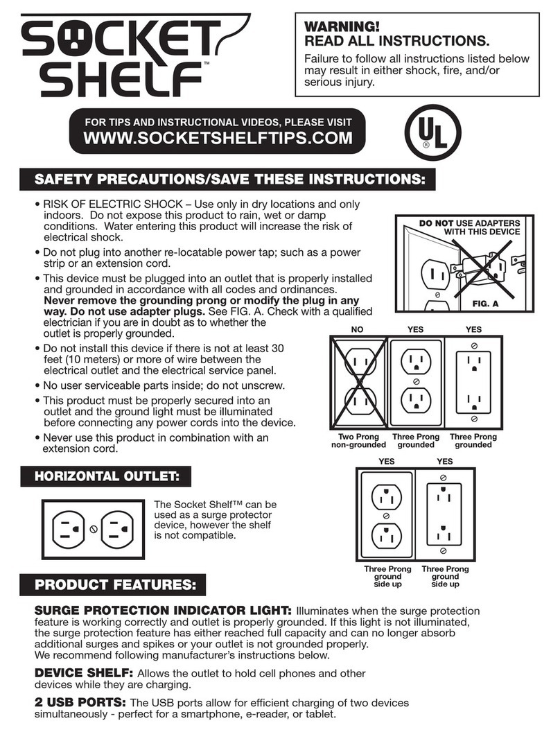 Sharper Image Socket Shelf 00609 User manual