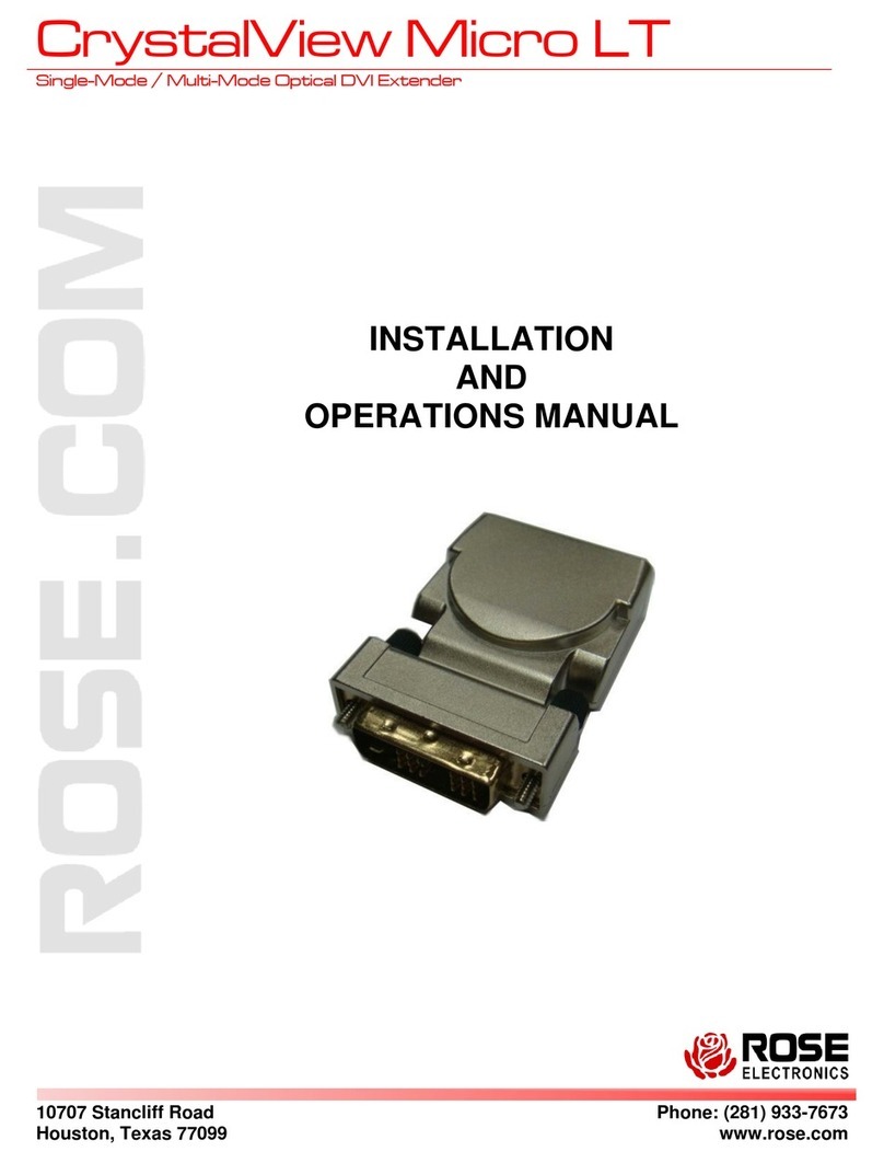 Rose electronics CrystalView Micro LT User manual Rose electronics CrystalView Micro LT User manual