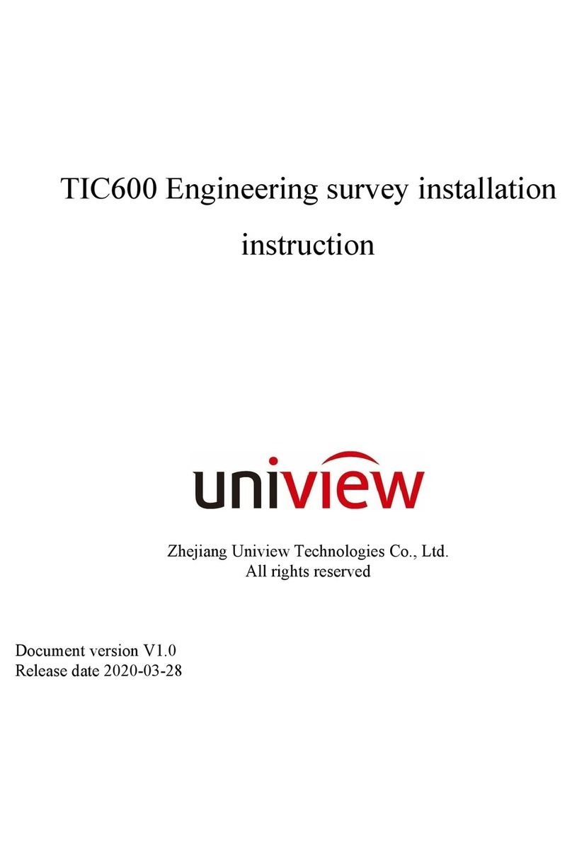 UNIVIEW TIC600 Installation instruction
