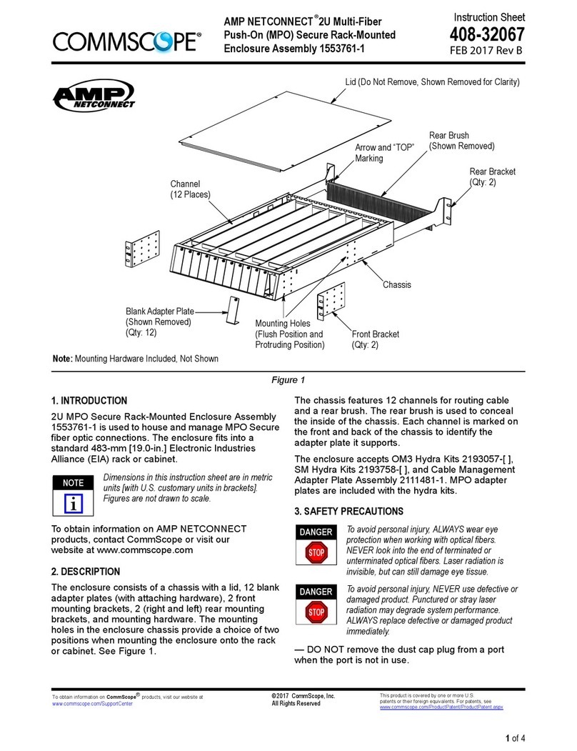 CommScope AMP NETCONNECT 2U Multi-Fiber Push-On User manual