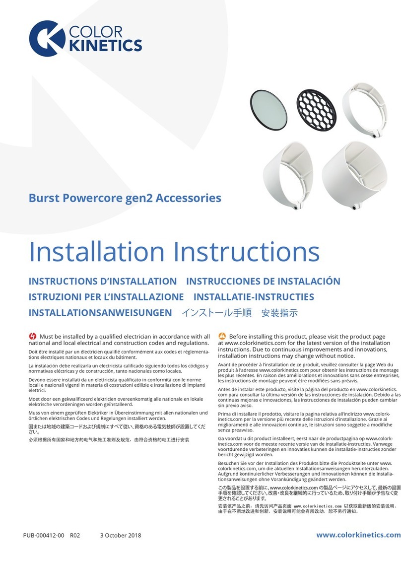 COLORKINETICS eW Burst Powercore gen2 installation instructions