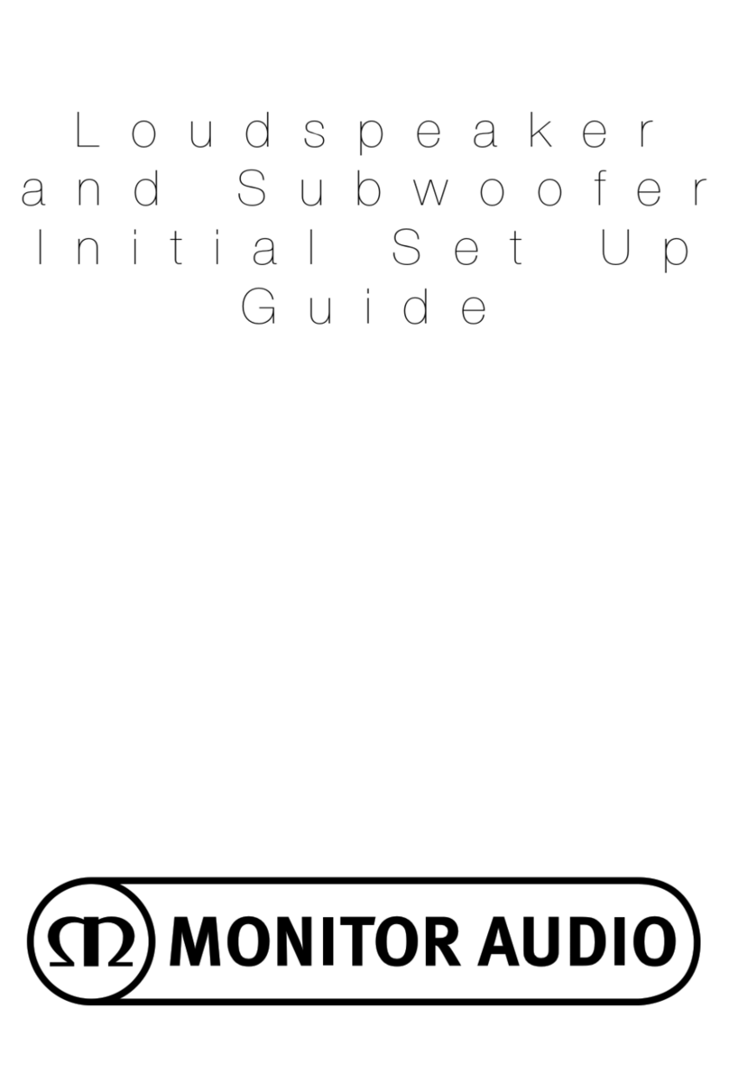 Monitor Audio 3G Series Initial setup guide