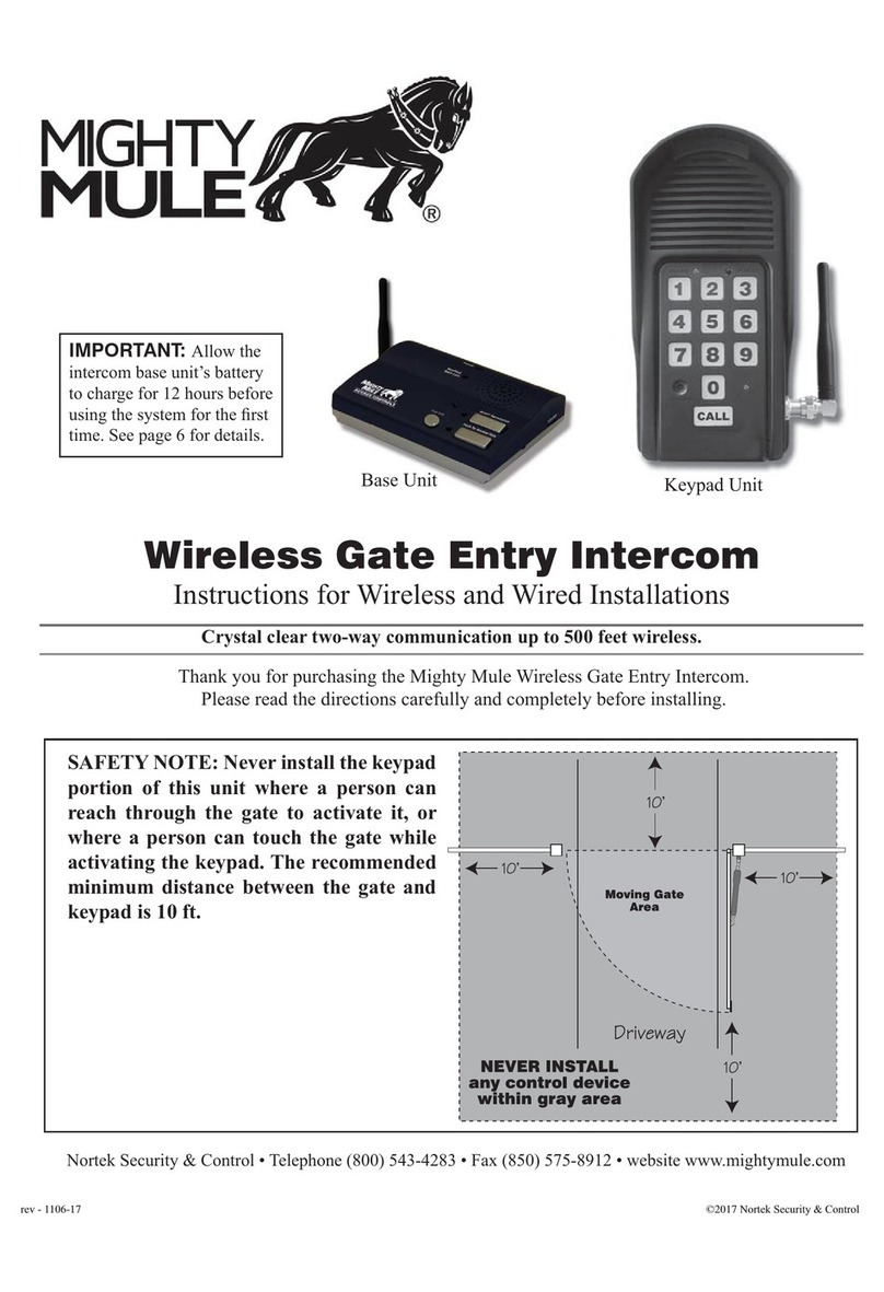 Nortek Security & Control MIGHTY MULE MM136 Instructions for wired and wireless installations Nortek Security & Control MIGHTY MULE MM136 Instructions for wired and wireless installations