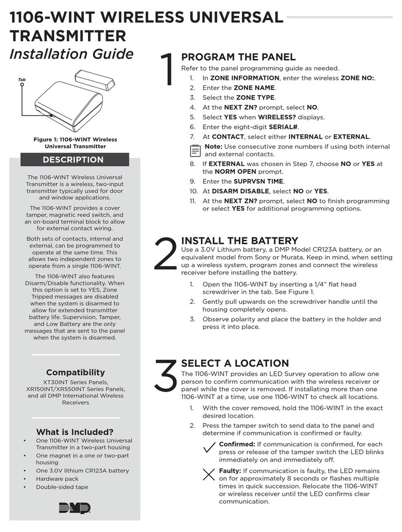 DMP Electronics 1106-WINT installation guide