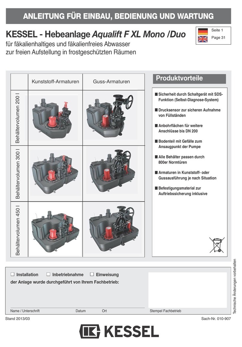 Kessel Aqualift F XL Mono User manual