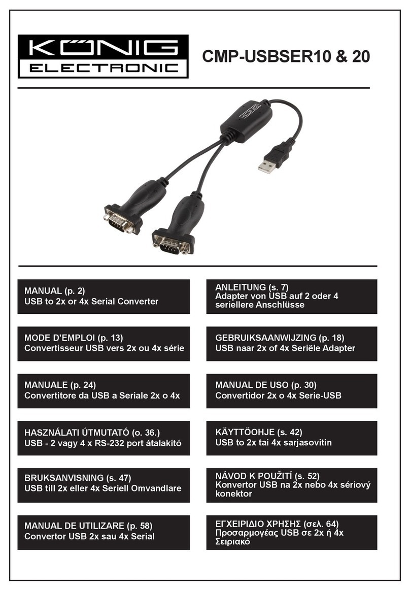 König Electronic CMP-USBSER10 User manual