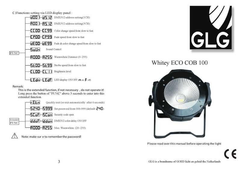 GLG Whitey ECO COB 100 manual