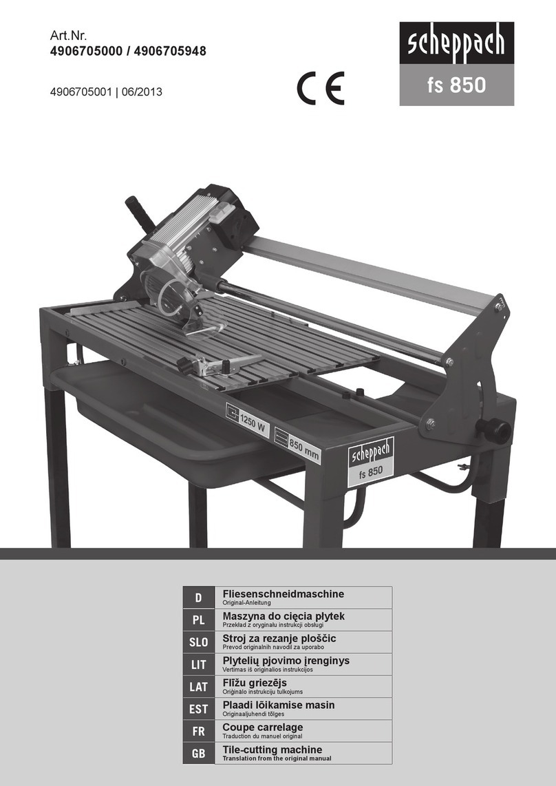 Scheppach fs 850 User manual