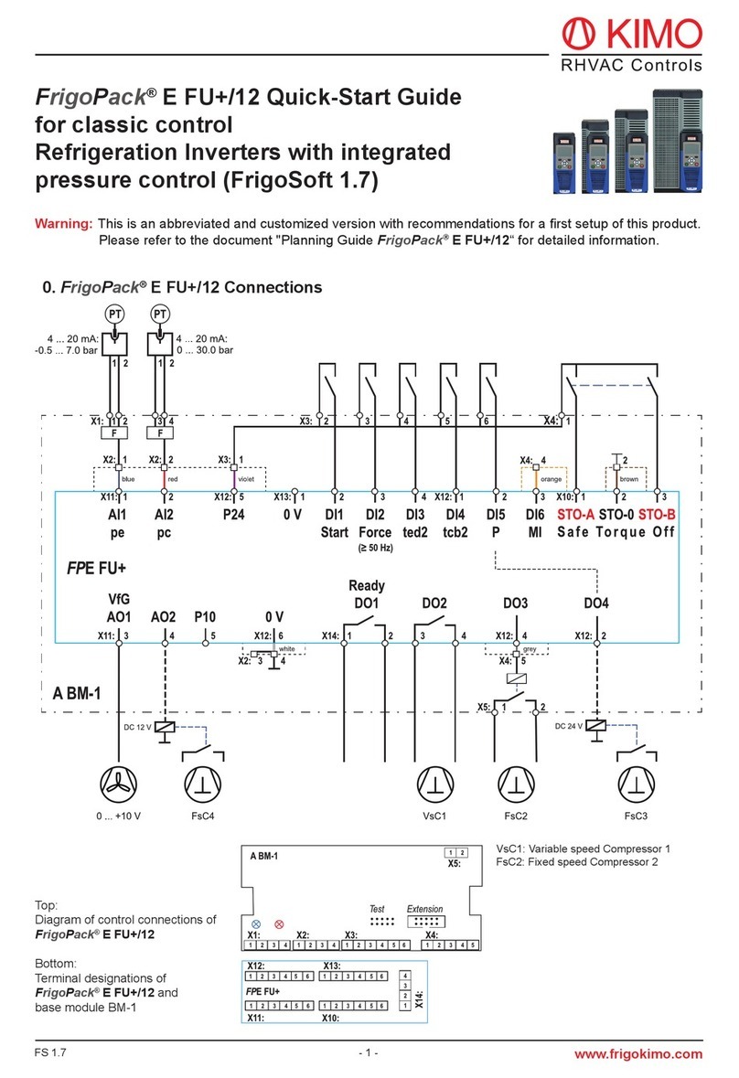 KIMO RHVAC Controls FrigoPack E FU+/12 quick start guide KIMO RHVAC Controls FrigoPack E FU+/12 quick start guide