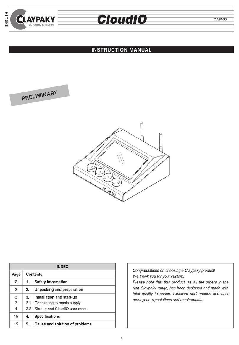 Osram Claypaky CloudIO instruction manual