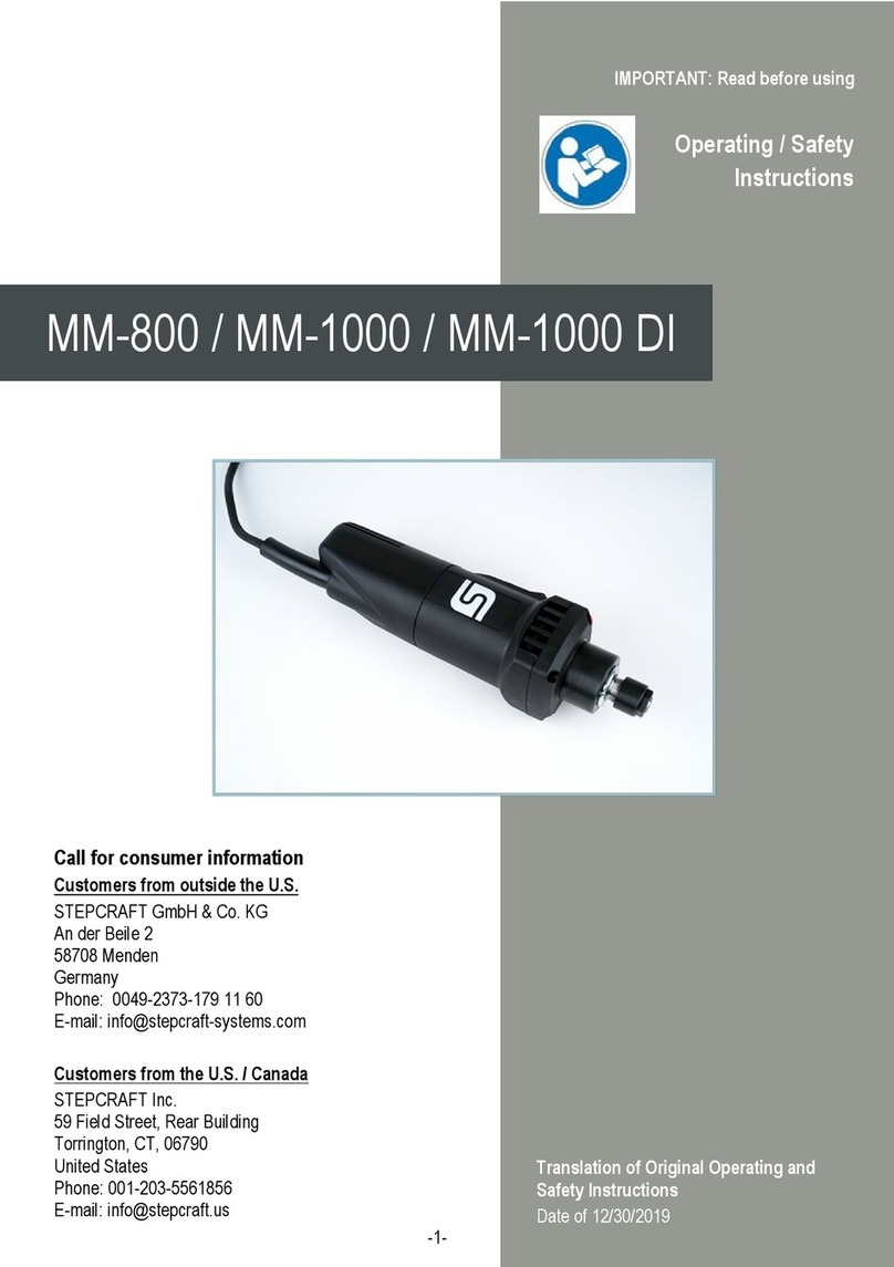 STEPCRAFT MM-800 Operating and safety instructions