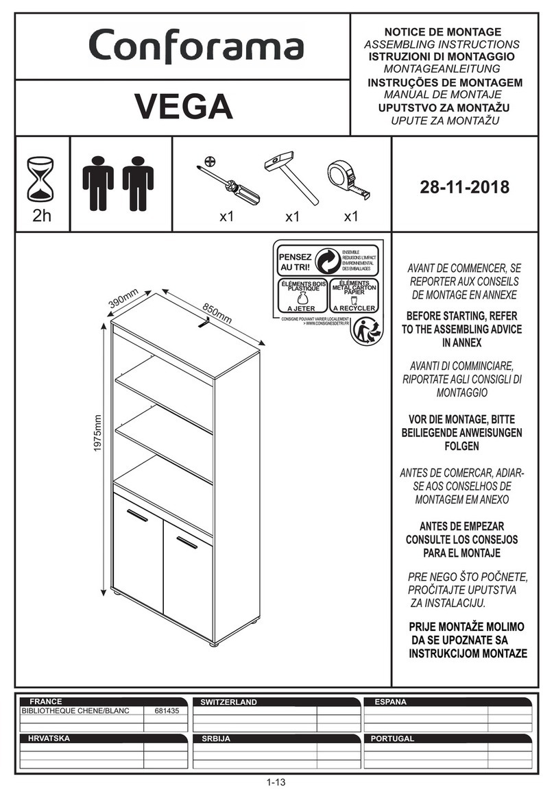 CONFORAMA VEGA Installation guide