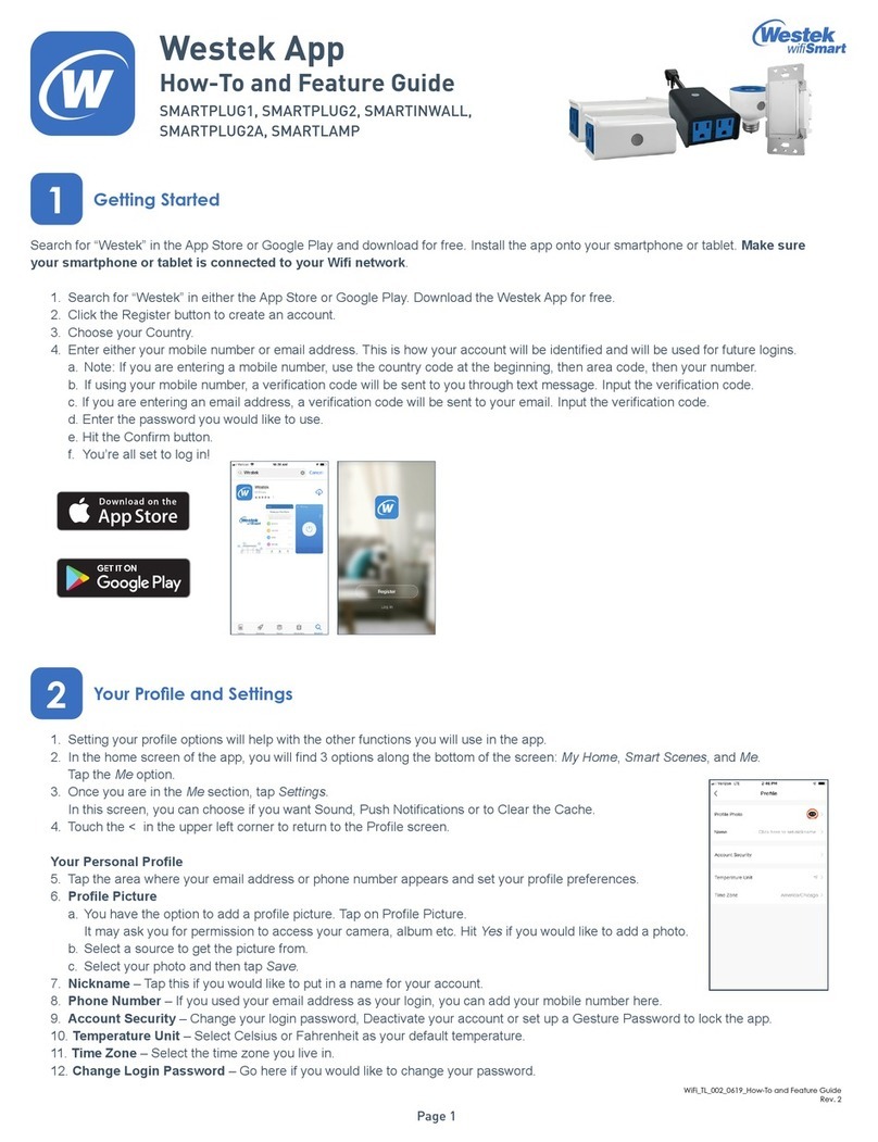 WESTEK SMARTPLUG1 How-To and Feature Guide WESTEK SMARTPLUG1 How-To and Feature Guide