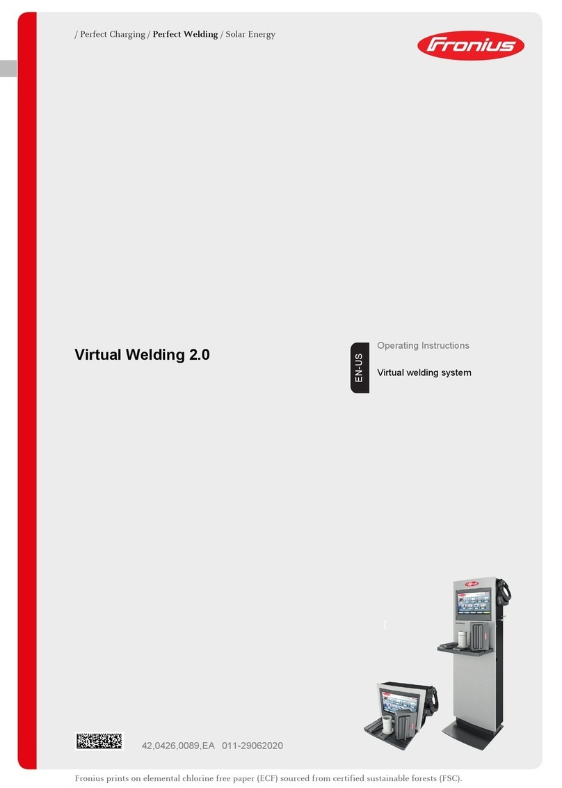 FRO­NIUS Virtual Welding 2.0 User manual