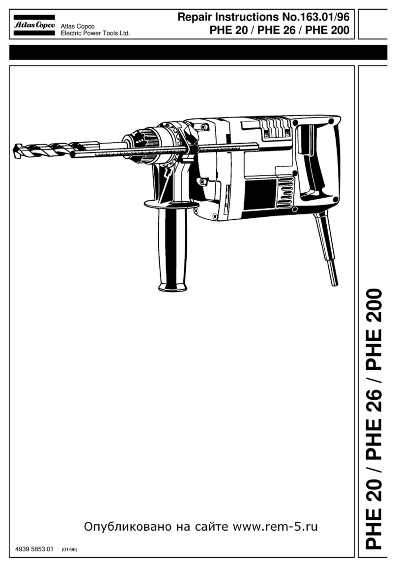Atlas Copco PHE 20 Repair instructions