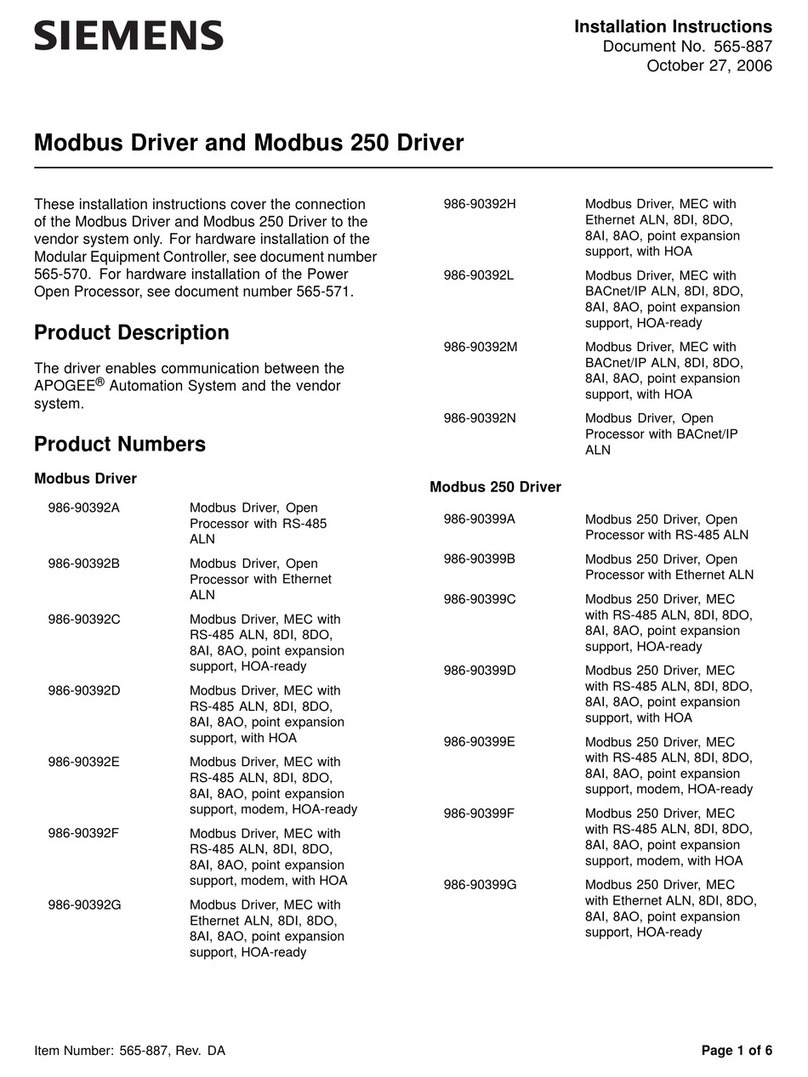 Siemens Modbus Driver installation instructions Siemens Modbus Driver installation instructions