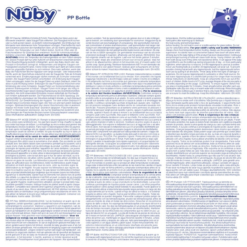 Nüby PP Bottle Instructions for use