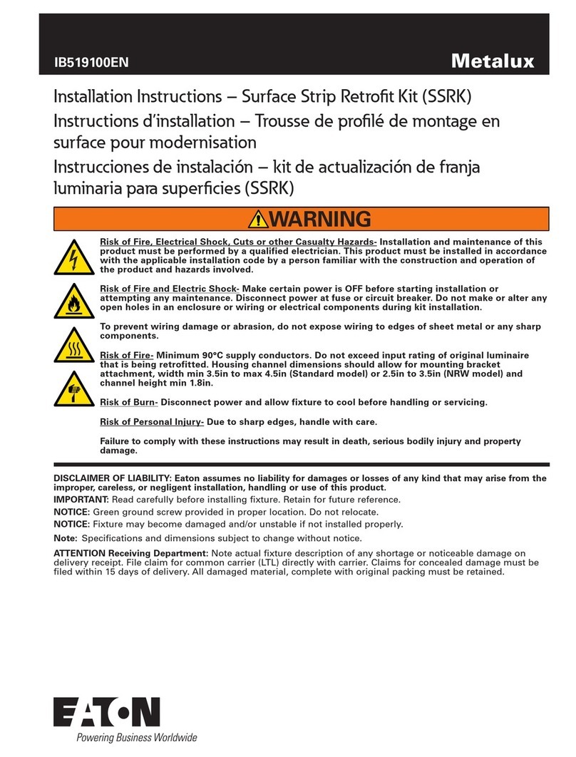Metalux SSRK installation instructions