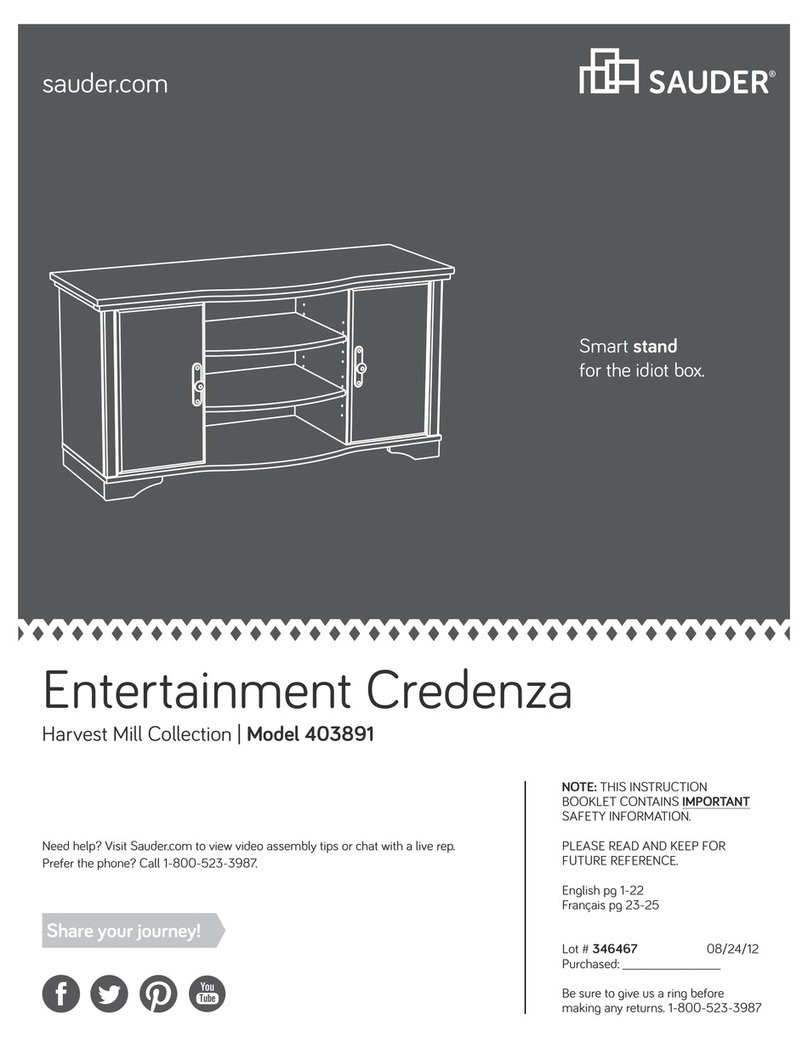 Sauder Entertainment Credenza 403891 User manual