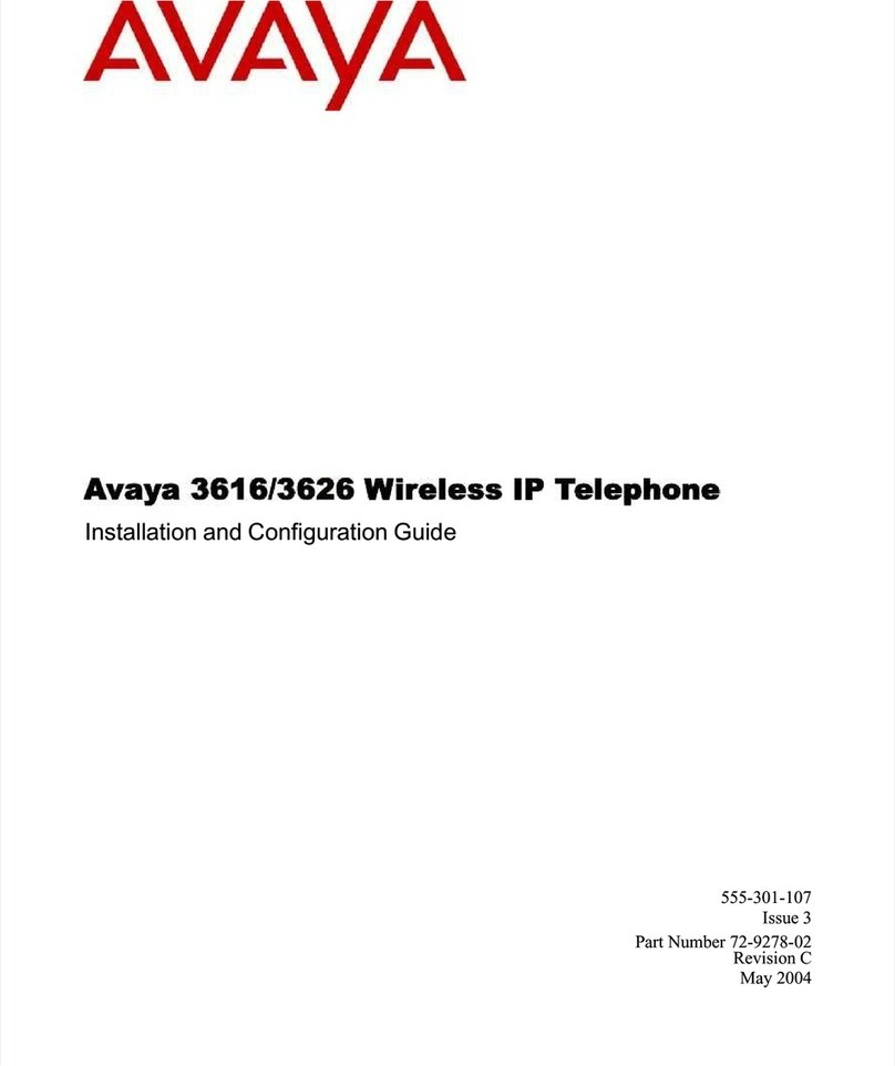 Avaya 3616 Series Operator's manual