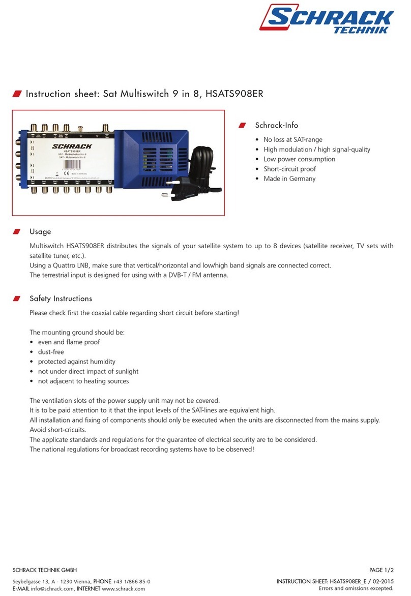 Schrack Technik HSATS908ER instruction sheet