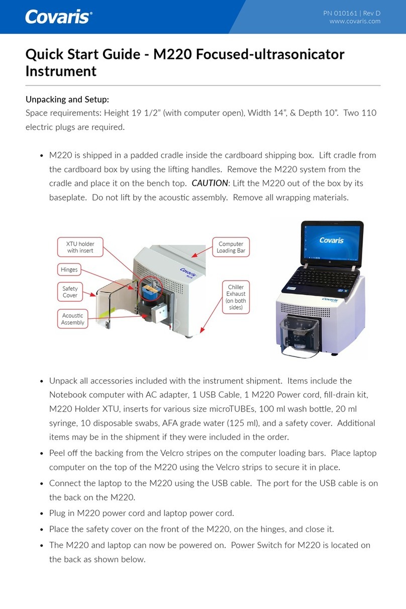 Covaris M220 quick start guide