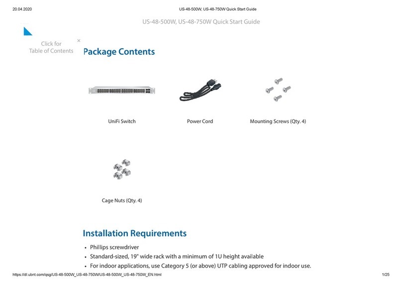 Ubiquiti UnFi US-48-500W User manual