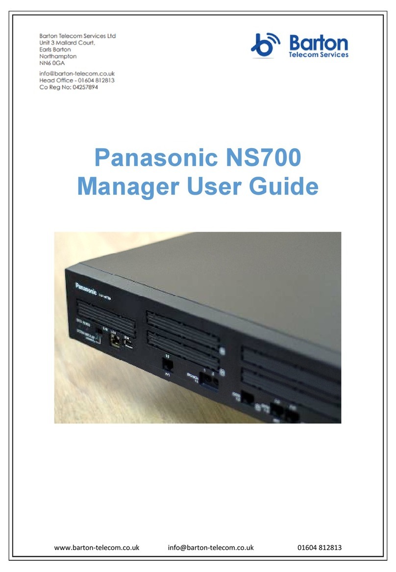 Panasonic NS700 Manager user guide