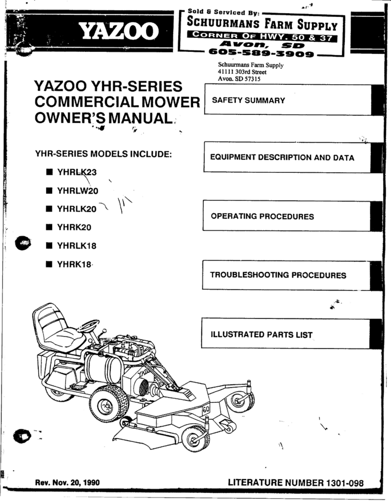 Yazoo YHR Series User manual Yazoo YHR Series User manual