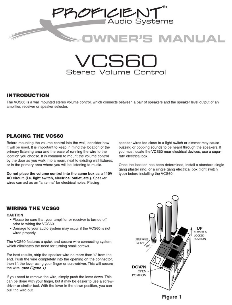 Proficient Audio Systems VCS60 User manual