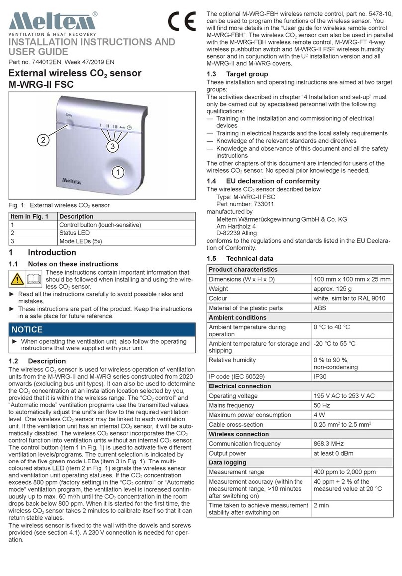 Meltem M-WRG-II FSC Installation instructions and user guide