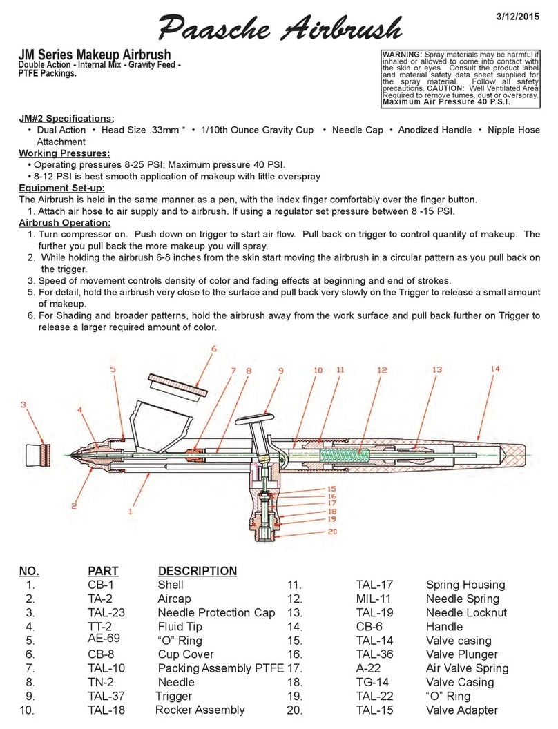 Paasche Airbrush JM Series quick guide