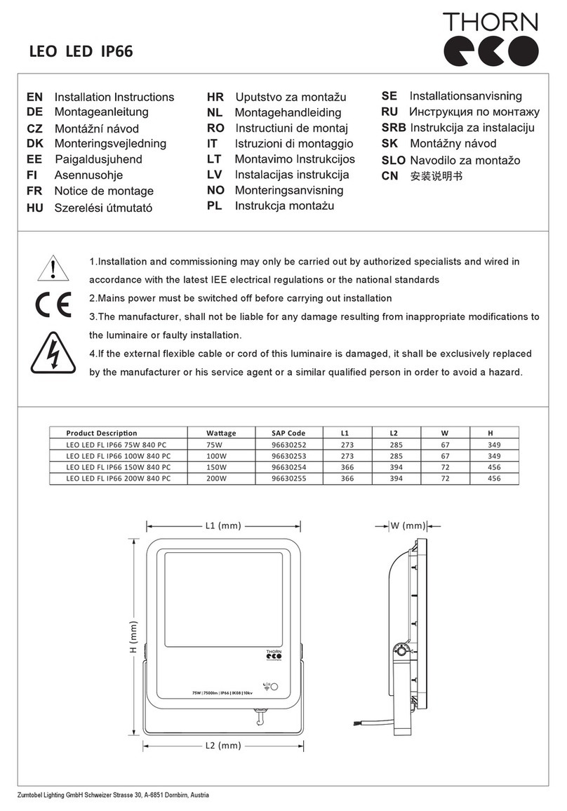 Thorn ECO LEO LED IP66 installation instructions