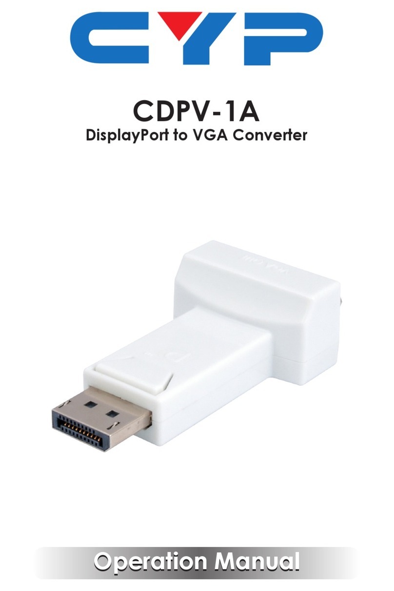 CYP CDPV-1A Operation manual
