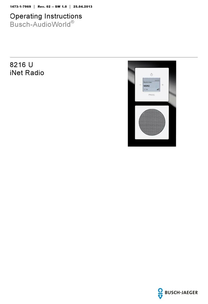 Busch-Jaeger AudioWorld 8216 U operating instructions