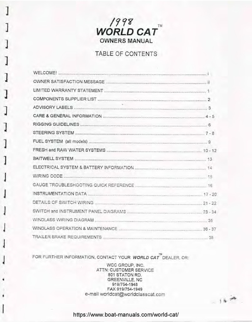 World Cat 246SF 1998 owner's manual