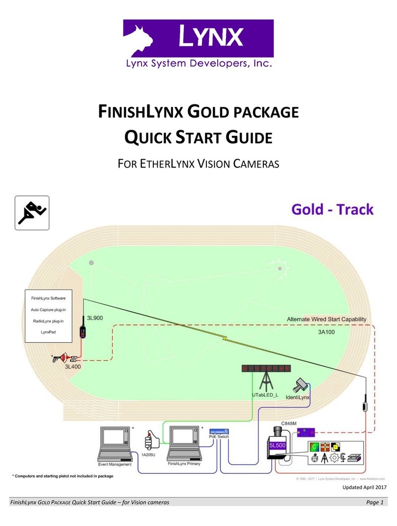 lynx System Developers FinishLynx Gold User manual