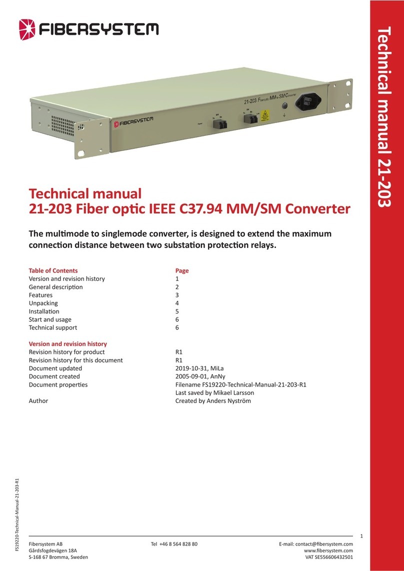 Fibersystem 21-203 Technical manual