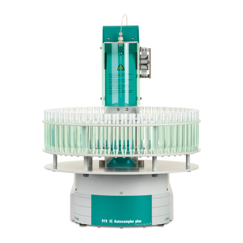 Metrohm Autosampler plus 919 IC User manual
