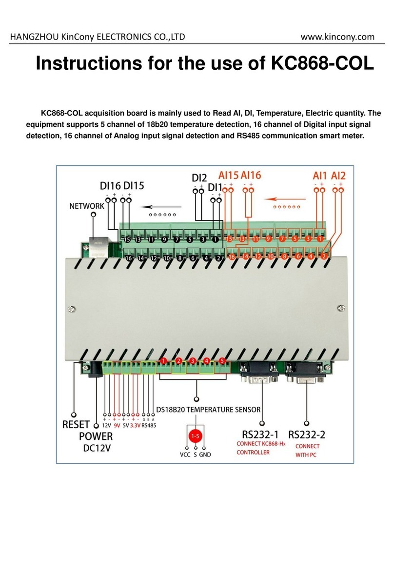 KinCony KC868-COL Instructions for the use