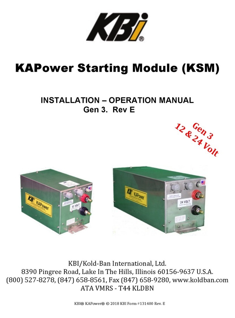 KBi KAPower Starting Module Installation & operation manual