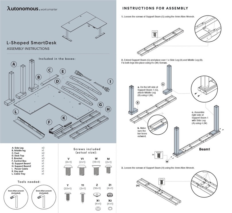 Autonomous L-Shaped SmartDesk User manual