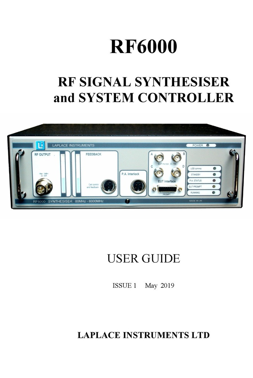 LAPLACE INSTRUMENTS RF6000 user guide
