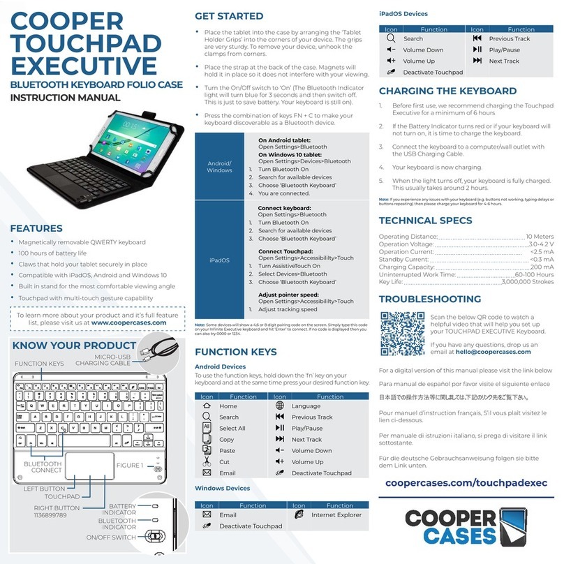 Cooper Cases COOPER TOUCHPAD EXECUTIVE User manual