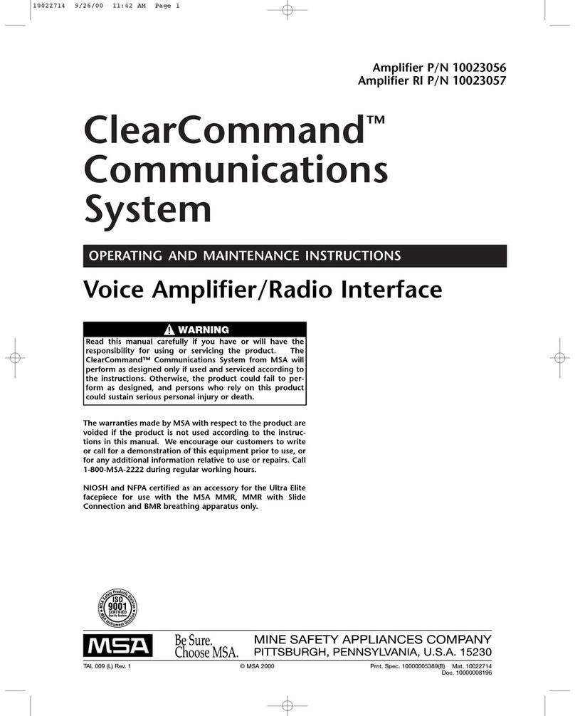 MSA ClearCommand 10023056 Operating and maintenance instructions MSA ClearCommand 10023056 Operating and maintenance instructions