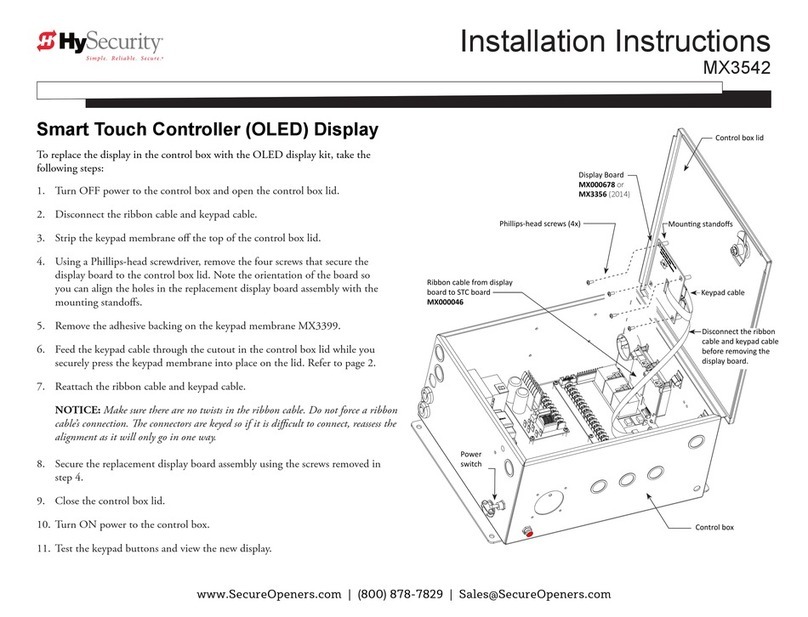 HySecurity MX3542 installation instructions