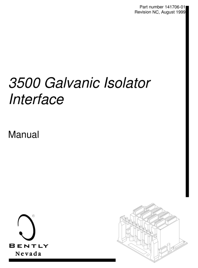 Bently Nevada 3500 Galvanic Isolator Interface manual